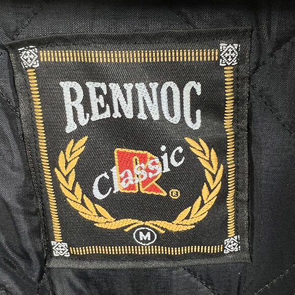 Rennoc Classic Men M Varsity Letterman Bomber Jacket Wool Quilted Burgundy White - Picture 14 of 16